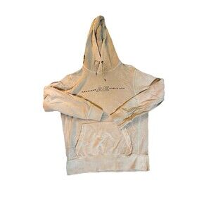 American Eagle Beige Tan Pullover Hoodie Size Large